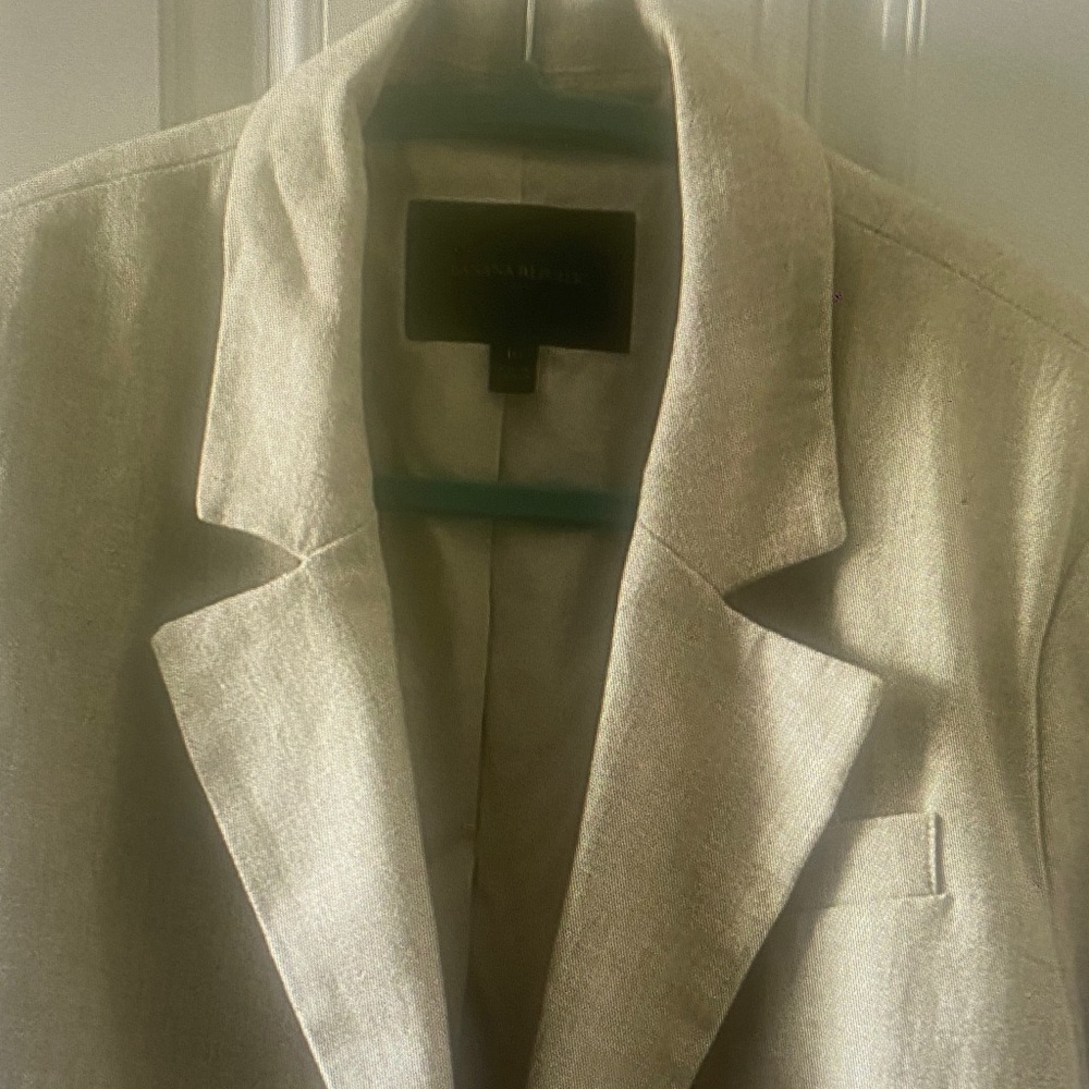 Banana Republic Light Tan linen Cropped Jacket